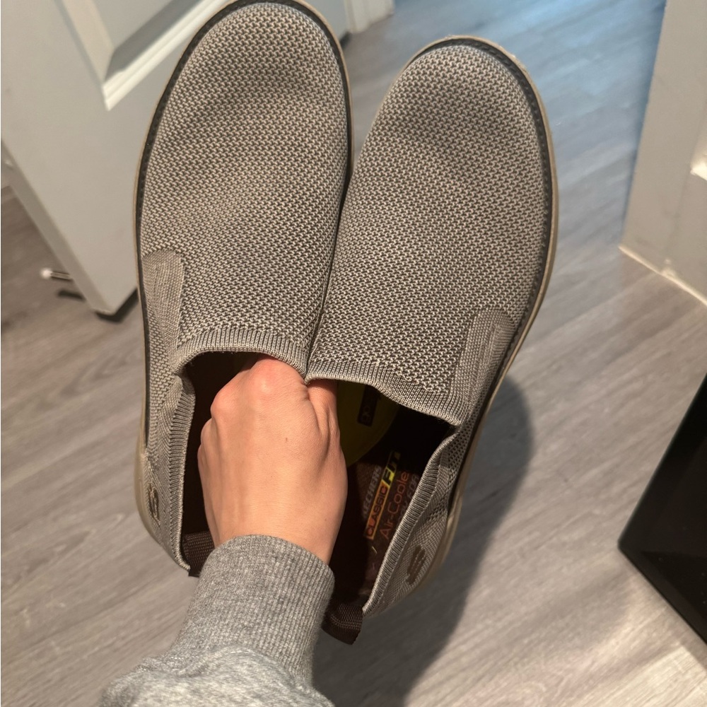 Gray Slip-On Men's Shoes